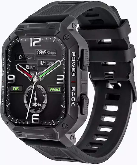 Watchmark Outdoor Ultra Smartwatch with Heart Rate Monitor (Black) view 6
