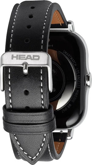Head Los Angeles 37mm Smartwatch with Heart Rate Monitor (Black with Leather Strap) view 4