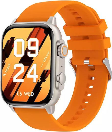 Nubi HK95 Smartwatch with Heart Rate Monitor (Orange) view 3