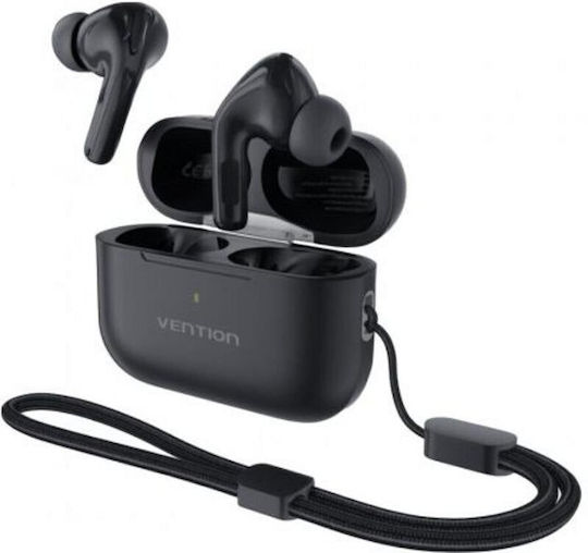 Vention Echo Lite E11 Pro In-ear Bluetooth Handsfree Earphones with Sweat Resistance and Charging Case Black view 1
