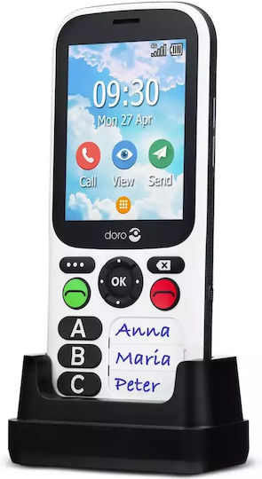 Doro 780X IUP Dual SIM (512MB/4GB) Mobile with Large Buttons Black-White view 1