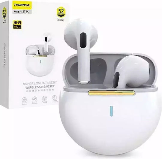 Pavareal Pa-bt85 In-ear Bluetooth Handsfree Earphones with Charging Case White vue 3