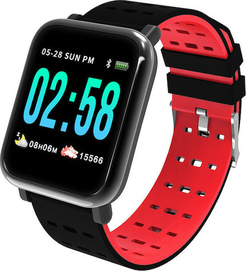 A6 Smartwatch with Heart Rate Monitor (Red) Ansicht 2