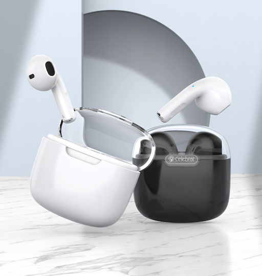 Celebrat W52 Earbud Bluetooth Handsfree Earphones with Charging Case White view 2