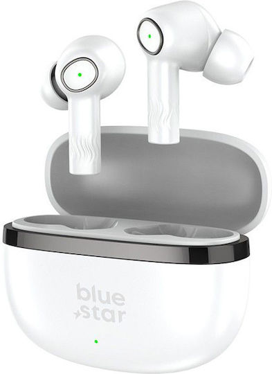 Blue Star AC20C In-ear Bluetooth Handsfree Earphones with Charging Case White view 4