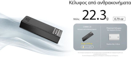 NiteCore Carbo 20 Power Bank 20000mAh 65W With 2 USB-C Output Ports Power Delivery Quick Charge 3.0 Orange vue 3