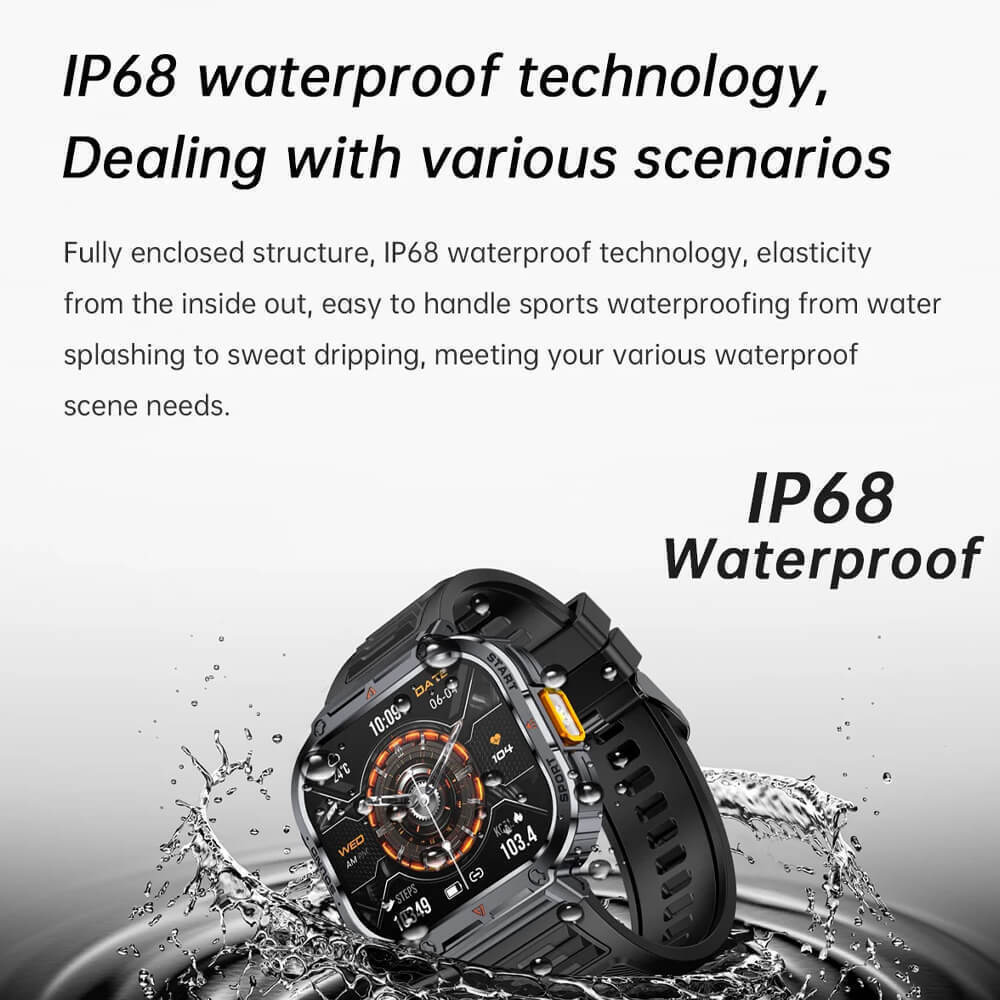 Microwear NX23 Smartwatch with Heart Rate Monitor (Orange) vue 5