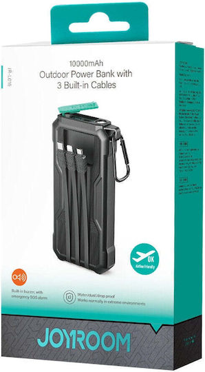 Joyroom JR-L016 Power Bank 10000mAh with USB-A Port and USB-C Port Black vista 9