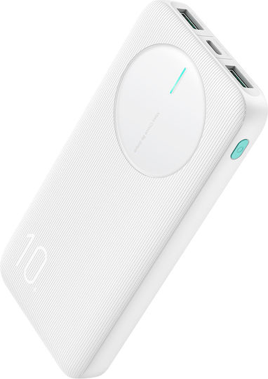 Joyroom JR-PBF12 Power Bank 10000mAh 12W with 2 USB-A Ports and USB-C Port White