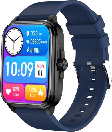 T90 1.91 Inch Ips Screen Ip67 Waterproof Smart Watch Support Bluetooth Call Non-invasive Blood Sugar Dark Blue