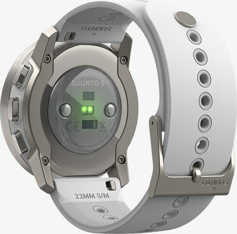 Suunto 9 Peak Titanium 43mm Waterproof Smartwatch with Heart Rate Monitor (Birch White) vue 6