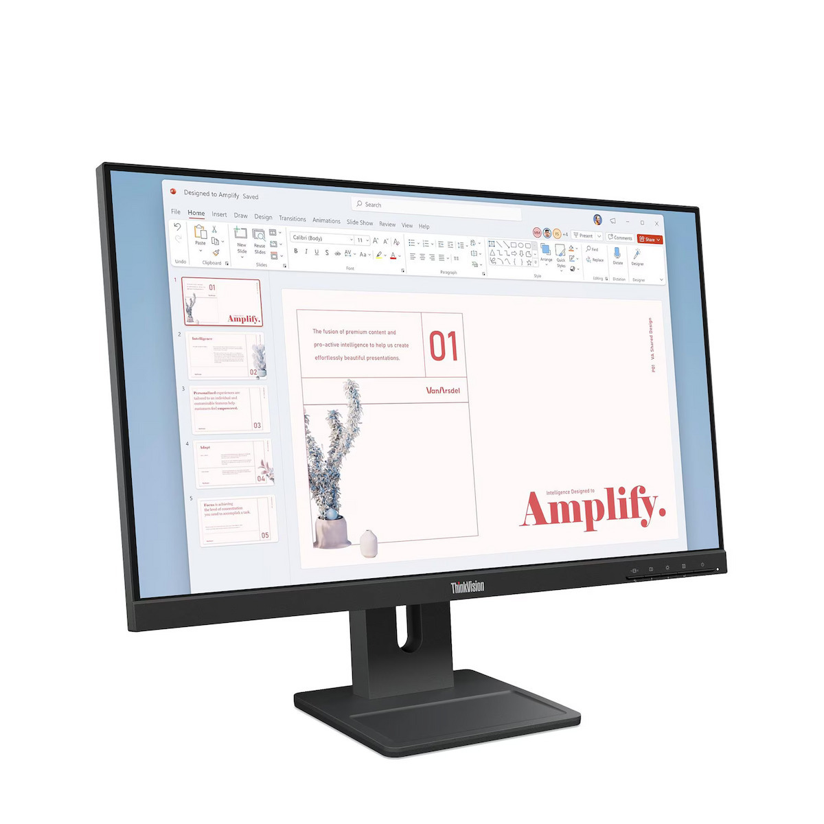 Lenovo ThinkVision E24-40 IPS Monitor 23.8" FHD 1920x1080 with Response Time 4ms GTG view 2