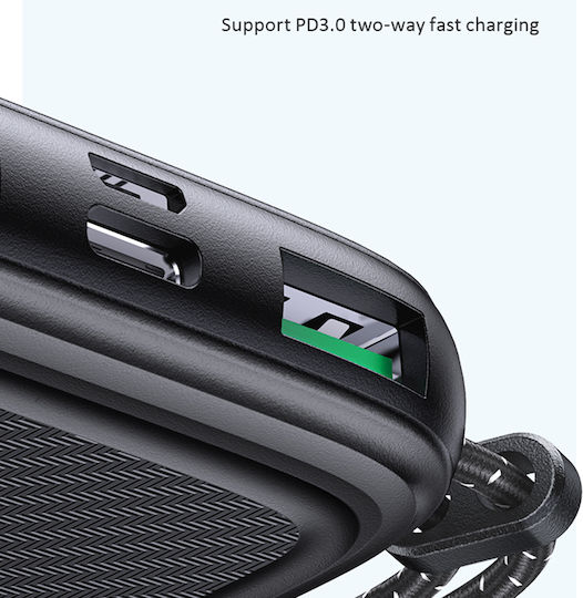 Usams PB56 Power Bank 10000mAh 22.5W with 2 USB-A Ports Power Delivery / Quick Charge 3.0 Black view 5