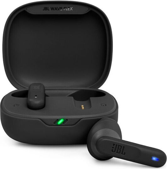 JBL Wave Flex Earbud Bluetooth Handsfree Earphones with Sweat Resistance and Charging Case Black