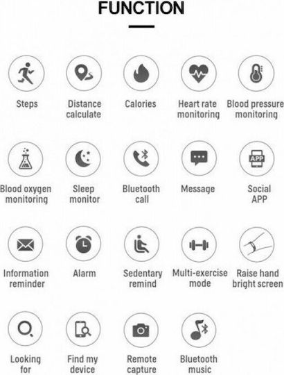 X7 44mm Smartwatch with Heart Rate Monitor (Black) view 4
