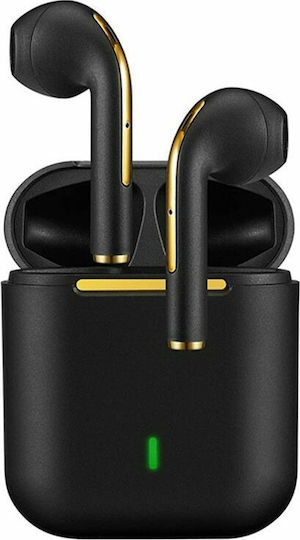 J18 Earbud Bluetooth Handsfree Earphones with Sweat Resistance and Charging Case Black