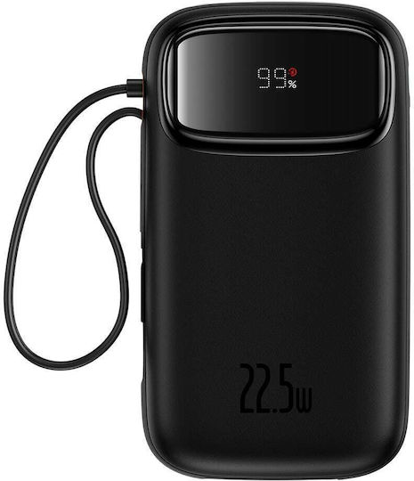 Baseus Qpow Pro+ Power Bank 20000mAh 22.5W with USB-A Port and USB-C Port Power Delivery / Quick Charge 3.0 Black view 3