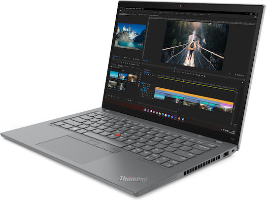 Lenovo ThinkPad T14 Gen 4 (Intel) 14" IPS Touchscreen (i7-1355U/16GB/512GB SSD/W11 Pro) Storm Grey (US Keyboard) view 3