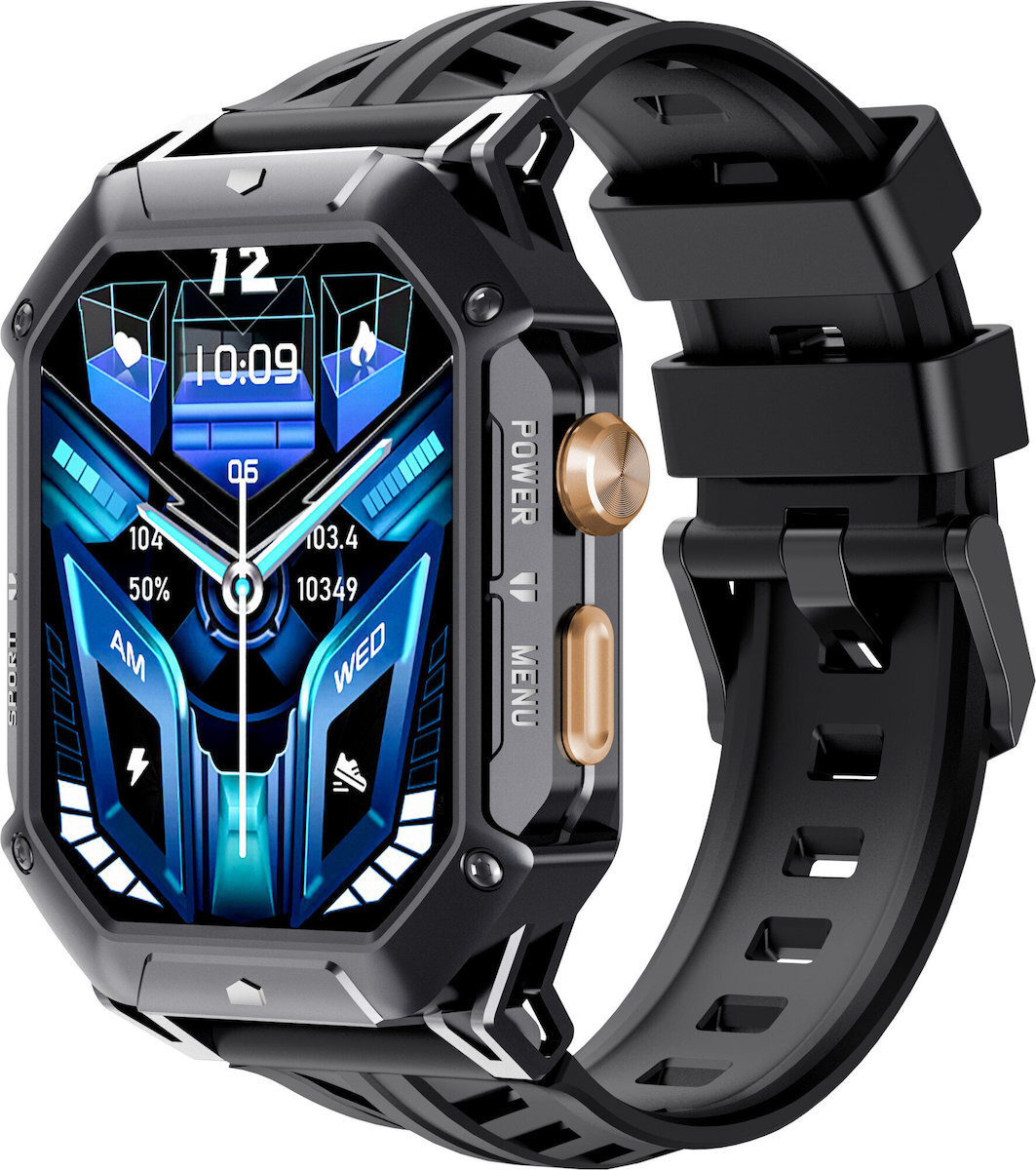 Cubot X1 Aluminum Smartwatch with Heart Rate Monitor Black