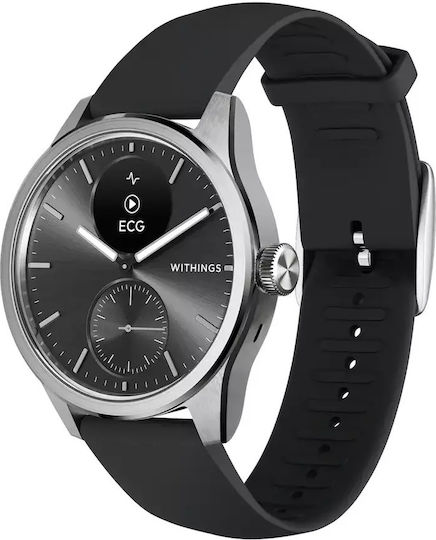 Withings ScanWatch 2 Stainless Steel 42mm Waterproof with Heart Rate Monitor (Black) view 7