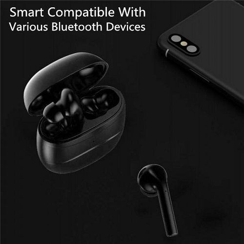 J3 In-ear Bluetooth Handsfree Earphones with Charging Case Black view 3