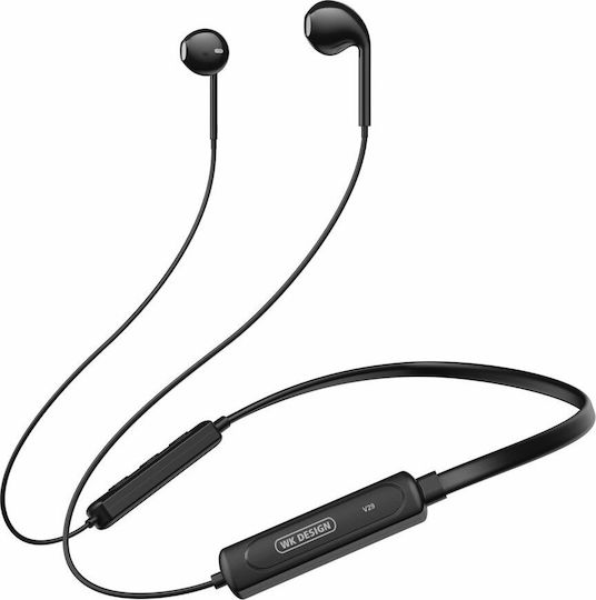WK V29 Earbud Bluetooth Handsfree Earphones Black view 1