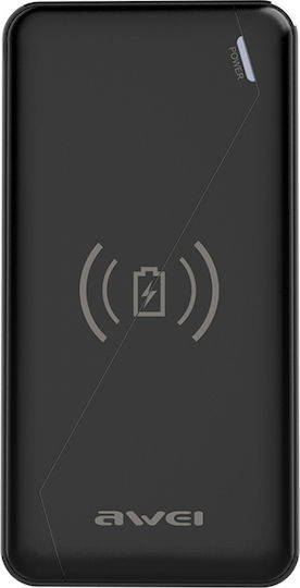 Awei P59K Wireless Power Bank 10000mAh with 2 USB-A Ports Black