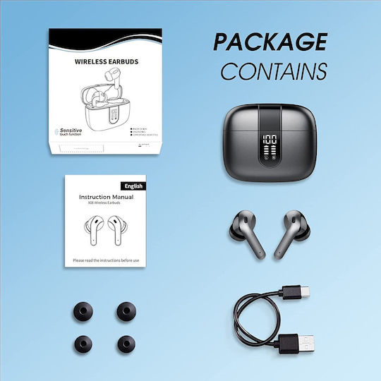 In-ear Bluetooth Handsfree Earphones with Sweat Resistance and Charging Case Black view 4