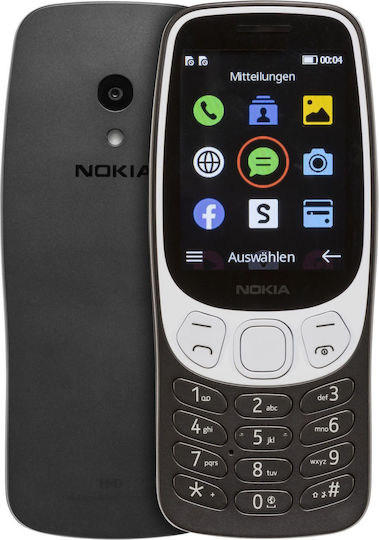 Nokia 3210 Dual SIM (125MB/125MB) Mobile with Buttons (English Menu) Grunge Black vue 4