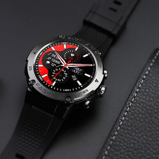 Microwear K28H Smartwatch with Heart Rate Monitor (Blue Case / Blue Silicone Strap) vue 4