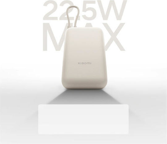 Xiaomi BHR9072GL Integrated Type-C Power Bank 10000mAh 22.5W with USB-A Port and USB-C Port Beige view 6