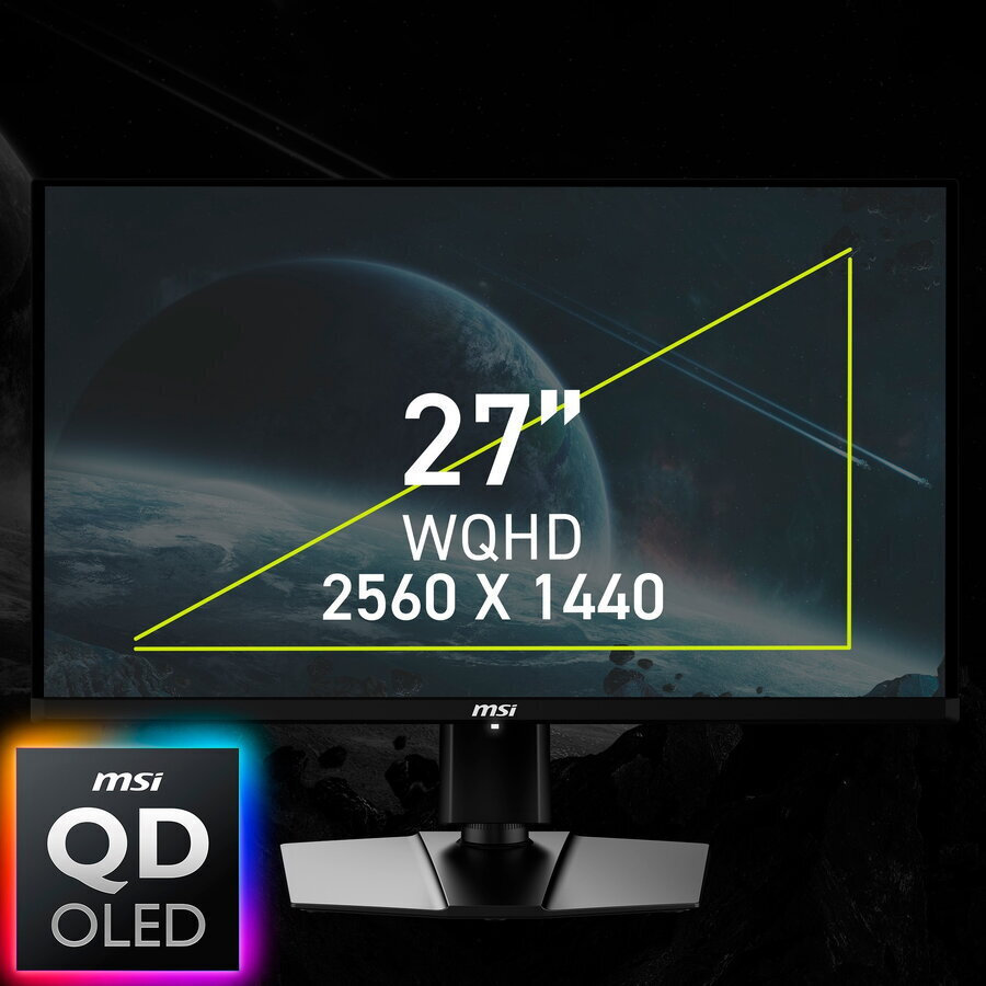 MSI 271QPXDE OLED Gaming Monitor 27" QHD 2560x1440 240Hz view 7
