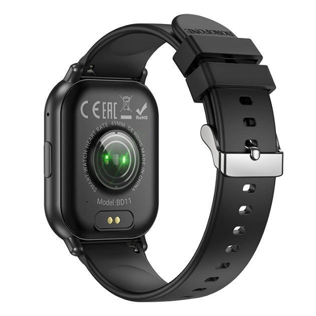 Borofone BD11 Smartwatch with Heart Rate Monitor (Black) view 3