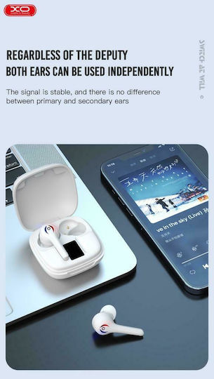 XO X8 In-ear Bluetooth Handsfree Earphones with Charging Case White view 3
