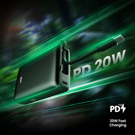 Silicon Power CP10 Power Bank 10000mAh 20W with USB-A Port and USB-C Port Black view 5