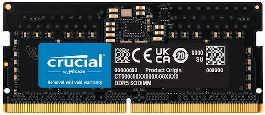 Crucial DDR5 with Module 1x16GB and Speed 4800 for Laptop CT16G48C40S5 view 3
