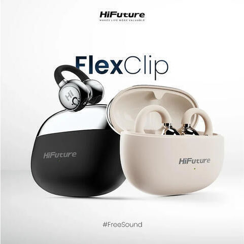 HiFuture FlexClip Open Ear Bluetooth Handsfree Earphones with Sweat Resistance Black view 3