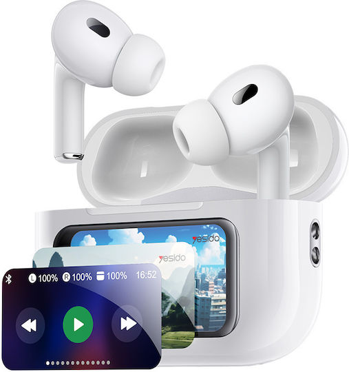 Yesido TWS29 In-ear Bluetooth Handsfree Earphones with Charging Case White view 2