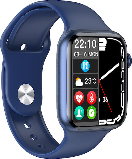 Wiwu SW01 Aluminium Smartwatch with Heart Rate Monitor (Blue) view 3