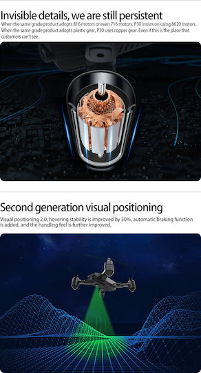 Pihot P30 Plus Drone with 4K Camera and Controller view 3