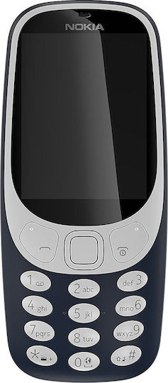 Nokia 3310 2017 Dual SIM (16MB) Mobile with Buttons (Greek Menu) Dark Blue view 2