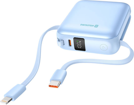 Swissten Power Bank 10000mAh 20W with USB-C Port Blue view 5