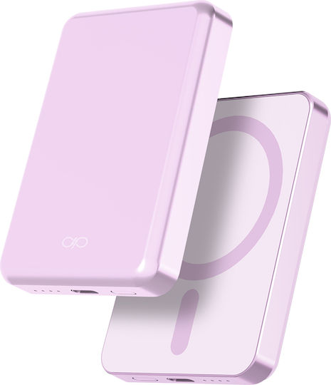 Force Power MagSafe Power Bank 5000mAh 15W with USB-C Port Pink view 1