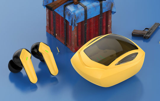 Foneng BL118 Earbud Bluetooth Handsfree Earphones with Charging Case Yellow view 2