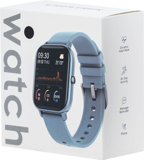 P6 Aluminium 44mm Smartwatch with Heart Rate Monitor (Black) view 4