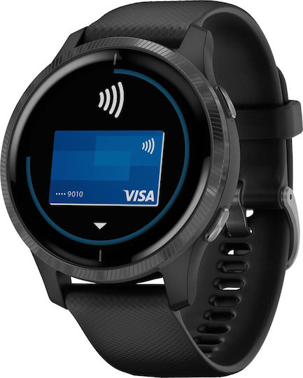 Garmin Venu Stainless Steel 43mm Waterproof Smartwatch with Heart Rate Monitor (Slate / Black) view 4