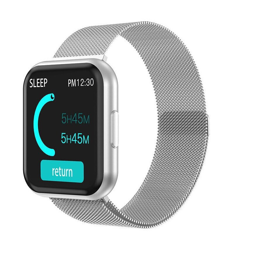 Isp Likesmart Fit Newtime 43mm Smartwatch with Heart Rate Monitor (Silver) view 2