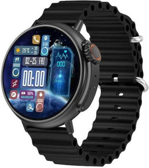 Ultra Sphere Smartwatch with Heart Rate Monitor (Black) vista 5
