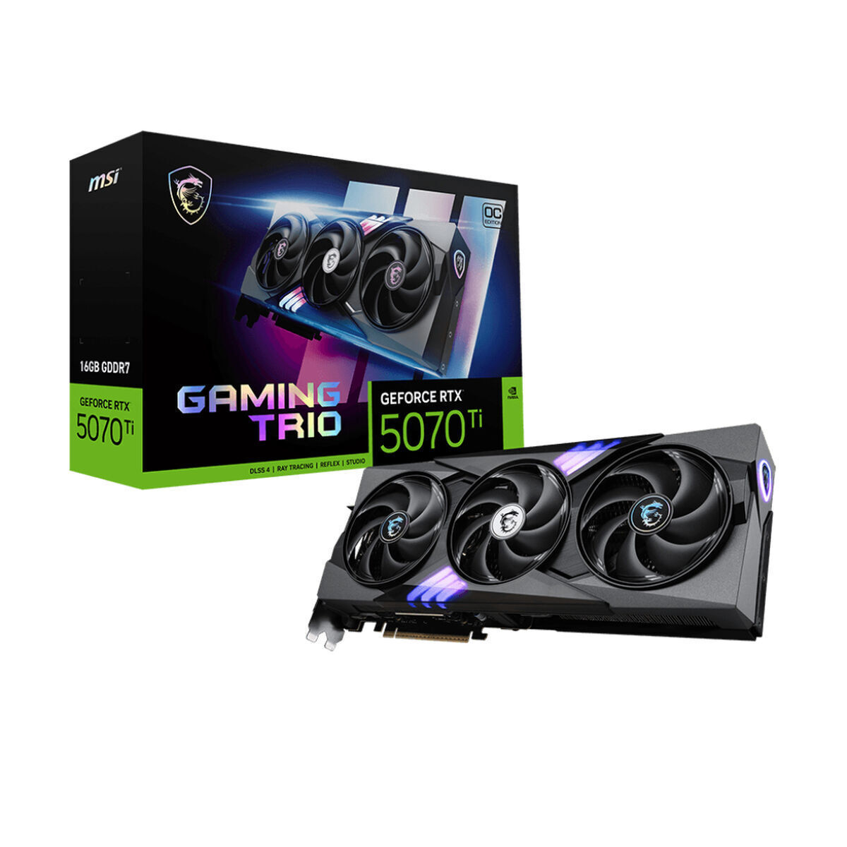 MSI GeForce RTX 5070 Ti 16GB GDDR7 Gaming Trio OC Graphics Card V531-240R