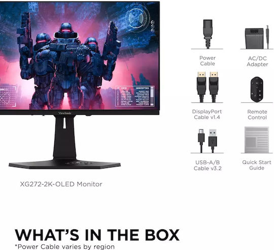 Viewsonic XG272-2K-OLED OLED HDR Gaming Monitor 27" QHD 2560x1440 240Hz with Response Time 0.02ms GTG view 5